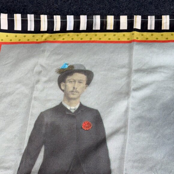 NWOT Mackenzie Childs Courtly Check Cotton Napkin & A Man With A View Dish Towel - Picture 7 of 15